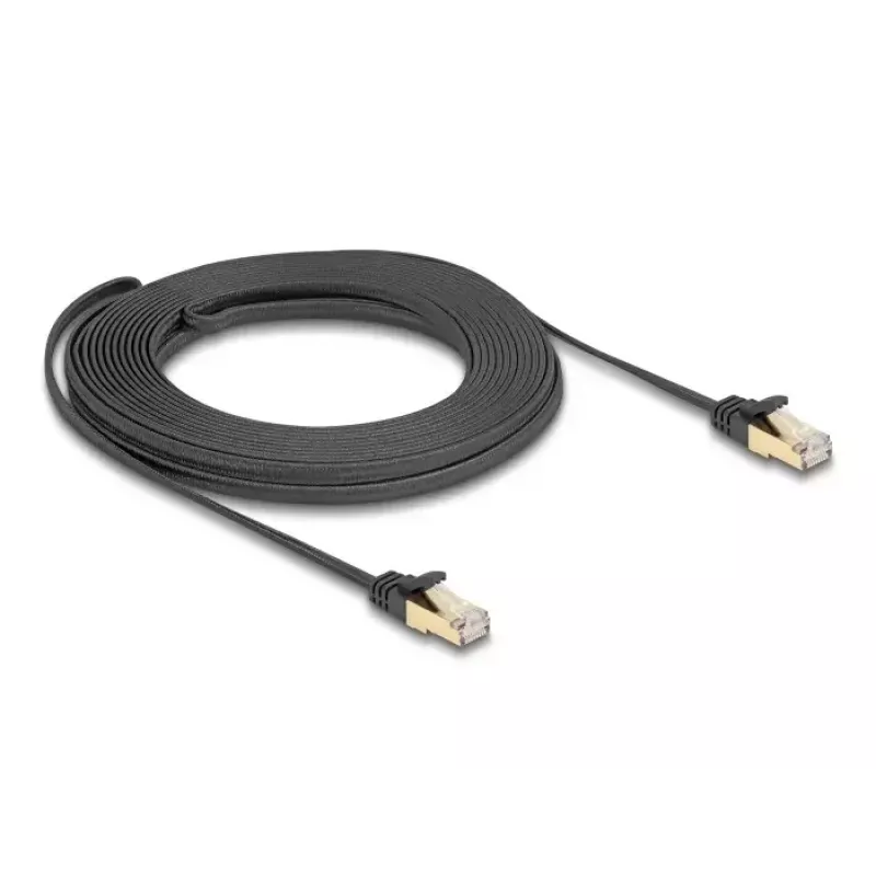 Võrgukaabel DeLOCK RJ45 Lame 10m Cat6A Must