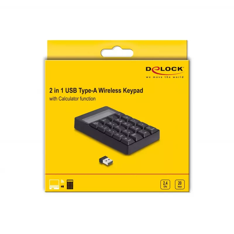 Numeric Keypad DeLOCK 12113 USB Must 20 Keys Universal