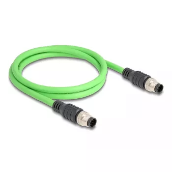 Võrgukaabel DeLOCK M12 kaabel A-coded 8 pin male to male PUR (TPU) 1 m