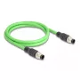 Võrgukaabel DeLOCK M12 kaabel A-coded 8 pin male to male PUR (TPU) 1 m
