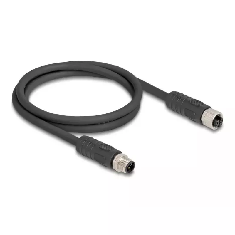 DeLOCK 80520 anduri/täituri kaabel 2 m RST M12 Must