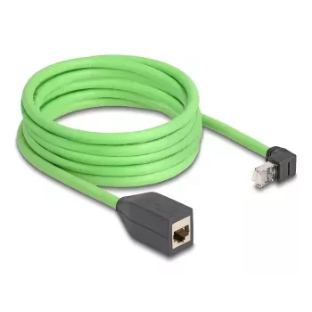 Võrgukaabel DeLOCK RJ45 Cat.6A ülespoole nurga all pistik pistikupessa 5 m roheline