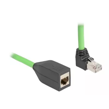 Võrgukaabel DeLOCK RJ45 Cat.6A ülespoole nurga all pistik pistikupessa 5 m roheline