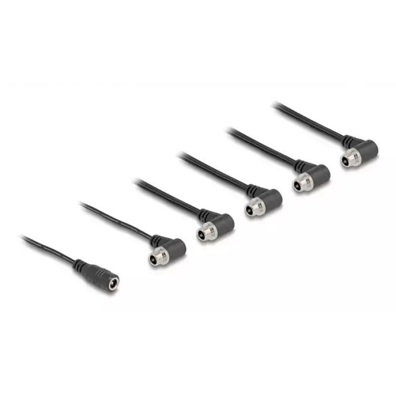 Toitekaabel DELOCK 90122, 0,762 m, DC-pistikud 5,5×2,1 mm ↔ 5×5,5×2,1 mm, 48 V 5 A