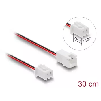 Kaabli pikendus DELOCK 90762 arvuti jahutussüsteemile, PVC ümbris, Ø 1,3 mm, must/punane/valge