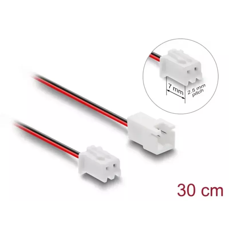 Kaabli pikendus DELOCK 90762 arvuti jahutussüsteemile, PVC ümbris, Ø 1,3 mm, must/punane/valge