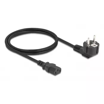 DELOCK toitejuhe, CEE 7/7 90° nurga all, IEC C13-le, 1 m, 3×0,75 mm², H05VV-F, 250 V