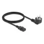 DELOCK toitejuhe, CEE 7/7 90° nurga all, IEC C13-le, 1 m, 3×0,75 mm², H05VV-F, 250 V