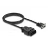 DELOCK adapterkaabel OBD‑2 isane DB‑9 emasele, Cat5e, must, 1,15 m