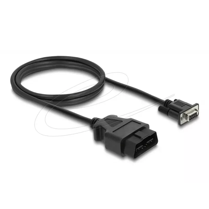 DELOCK adapterkaabel OBD‑2 isane DB‑9 emasele, Cat5e, must, 1,15 m
