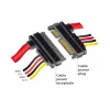 SATA-kaabel DeLOCK 83804 1m SATA 22-kontaktiline must punane kollane
