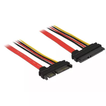 SATA-kaabel DeLOCK 83804 1m SATA 22-kontaktiline must punane kollane