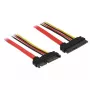 SATA-kaabel DeLOCK 83804 1m SATA 22-kontaktiline must punane kollane