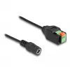 DeLOCK DC 2,1 x 5,5 mm pistikupesa 2-kontaktilise klemmiploki adapter 15 cm