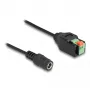 DeLOCK DC 2,1 x 5,5 mm pistikupesa 2-kontaktilise klemmiploki adapter 15 cm