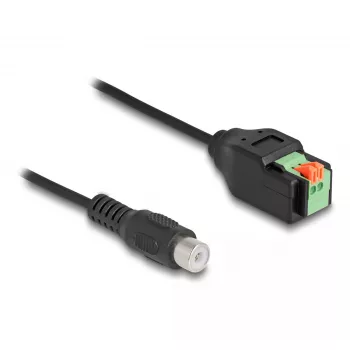DeLOCK RCA-pistik klemmiploki adapterile 15 cm 2-kontaktiline