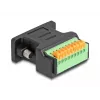 DeLOCK D-Sub 9 emane klemmiploki adapter surunupuga must
