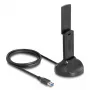 DeLOCK Wi-Fi 6E Topeltsageduslik WLAN USB-adapter AX3000 1201 Mbps
