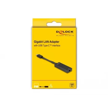 DeLOCK 66246 kaabel soovahetaja RJ-45 USB C Must 0,09 m