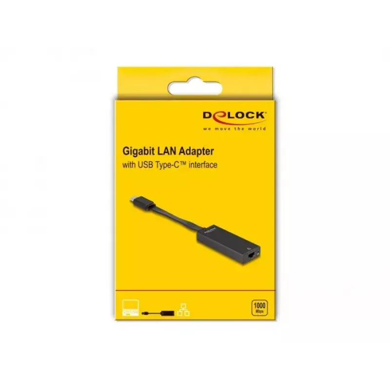 DeLOCK 66246 kaabel soovahetaja RJ-45 USB C Must 0,09 m