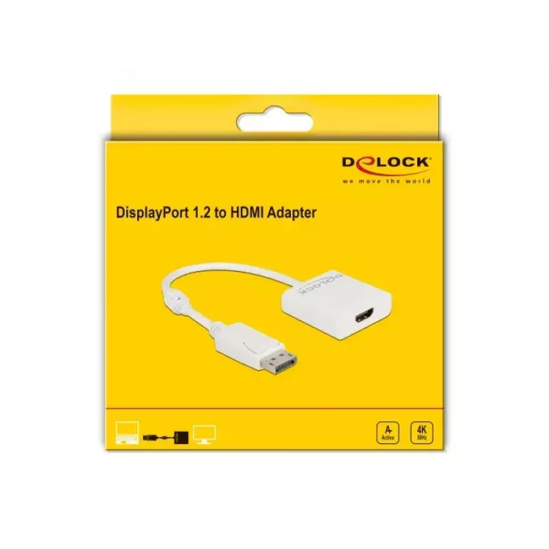 Adapter DisplayPort 1.2 isane HDMI emasele 4K DeLOCK 63586