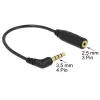 Audio kaabel DeLOCK 0.175m 3.5mm/2.5mm Must