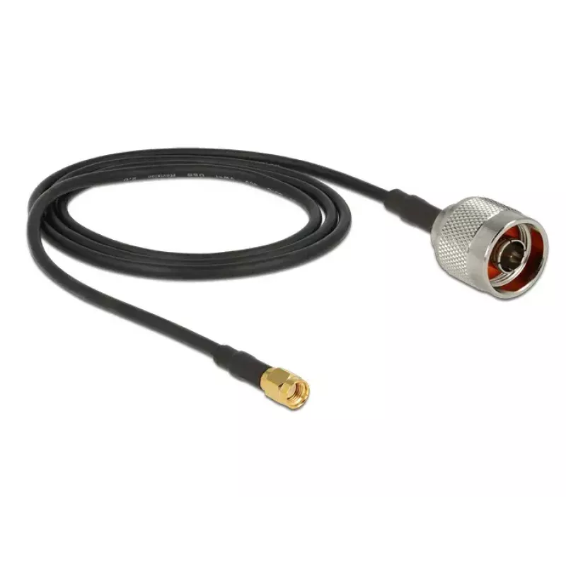 Koaksiaalkaabel DeLOCK 88940 2m RP-SMA Must