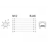 pistikuadapter DeLOCK 66314 M12 RJ45 Must
