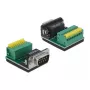 Wire Connector DeLOCK 66321 1 x Serial Sub-D 9 1 x 9 Pin Must roheline Silver kollane