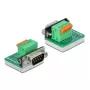 Juhtmepistik D-Sub 9 DeLOCK 66554 Roheline