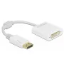 Adapter DisplayPort 1.1 isane DVI-D emasele, passiivne, valge DeLOCK 61010
