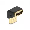 DeLOCK HDMI adapter isane-emane 90° allapoole nurga all 8K 60 Hz metallist