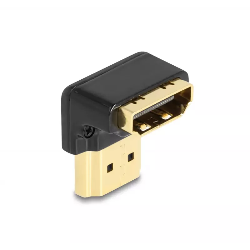 DeLOCK HDMI adapter isane-emane 90° allapoole nurga all 8K 60 Hz metallist