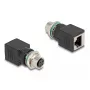 DeLOCK M12 adapter D-kodeeritud 4 kontaktiga emane RJ45 pesa otse