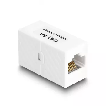 DeLOCK Adapter võrgukaabel RJ45 pesa – RJ45 pesa Cat.6A UTP 1m Valge