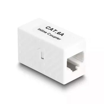 DeLOCK Adapter võrgukaabel RJ45 pesa – RJ45 pesa Cat.6A UTP 1m Valge