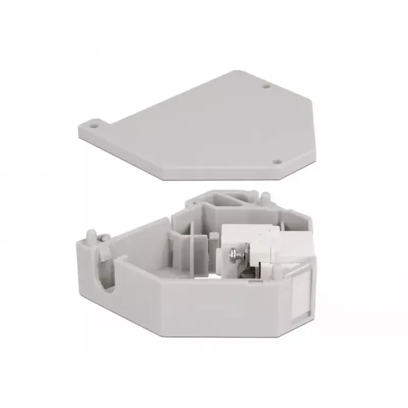 Keystone moodul DELOCK 87159, hall/valge, emane pistik, klemmliides, 60,1×59,4×21,6 mm