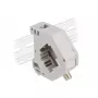 DELOCK 87160 võtmemoodul — F-pistik F-pistikule, hall, 60,1×59,4×21,6 mm