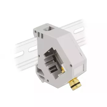 DELOCK 87162 keystone-moodul — klemmliides klemmliidesele, hall/valge, 60,1×59,4×21,6 mm