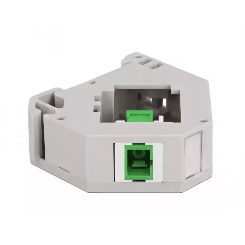 Keystone-moodul DELOCK 87165 — SC-SC adapter, roheline/hall/valge, 60,1×59,4×21,6 mm