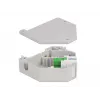 Keystone-moodul DELOCK 87165 — SC-SC adapter, roheline/hall/valge, 60,1×59,4×21,6 mm