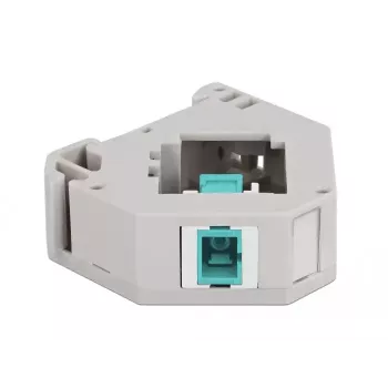 Keystone moodul DELOCK 87173 — SC-SC dupleks, aqua/hall/valge, 60,1×59,4×21,6 mm
