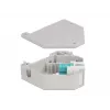 Keystone moodul DELOCK 87173 — SC-SC dupleks, aqua/hall/valge, 60,1×59,4×21,6 mm