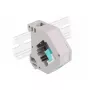 Keystone moodul DELOCK 87173 — SC-SC dupleks, aqua/hall/valge, 60,1×59,4×21,6 mm