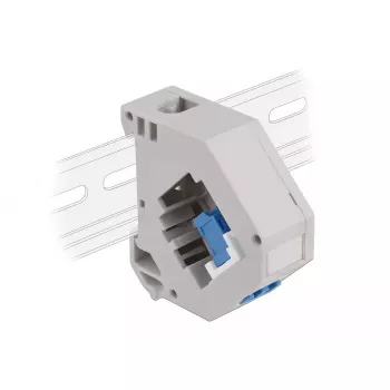 Keystone-moodul DELOCK 87189 — LC-dupleks-ühendus, värvid sinine/hall/valge, 60,1×59,4×21,6 mm