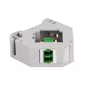 Keystone-moodul DELOCK 87192 — LC–LC duplex, värvid Roheline/Hall/Valge, 60,1×59,4×21,6 mm