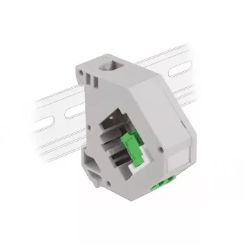 Keystone-moodul DELOCK 87192 — LC–LC duplex, värvid Roheline/Hall/Valge, 60,1×59,4×21,6 mm