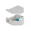 Keystone module DELOCK 87194 with LC to LC connectors, aqua/hall/Valge, 60.1×59.4×21.6 mm