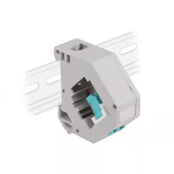 Keystone module DELOCK 87194 with LC to LC connectors, aqua/hall/Valge, 60.1×59.4×21.6 mm