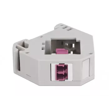 Keystone-moodul DELOCK 87195 LC-LC pistikutega, hall/violetne/valge, 60,1×59,4×21,6 mm